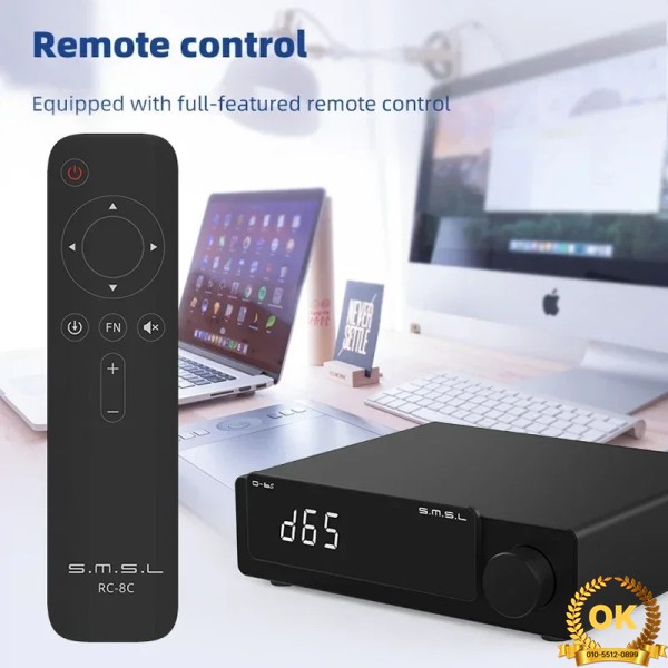 SMSL D-6S DAC 고해상도 오디오 HIFI 디코더 MQA CD USB ES9039Q2M 4 OPA1612 PCM768 DSD512 Bluetooth 5.1 RCA XLR