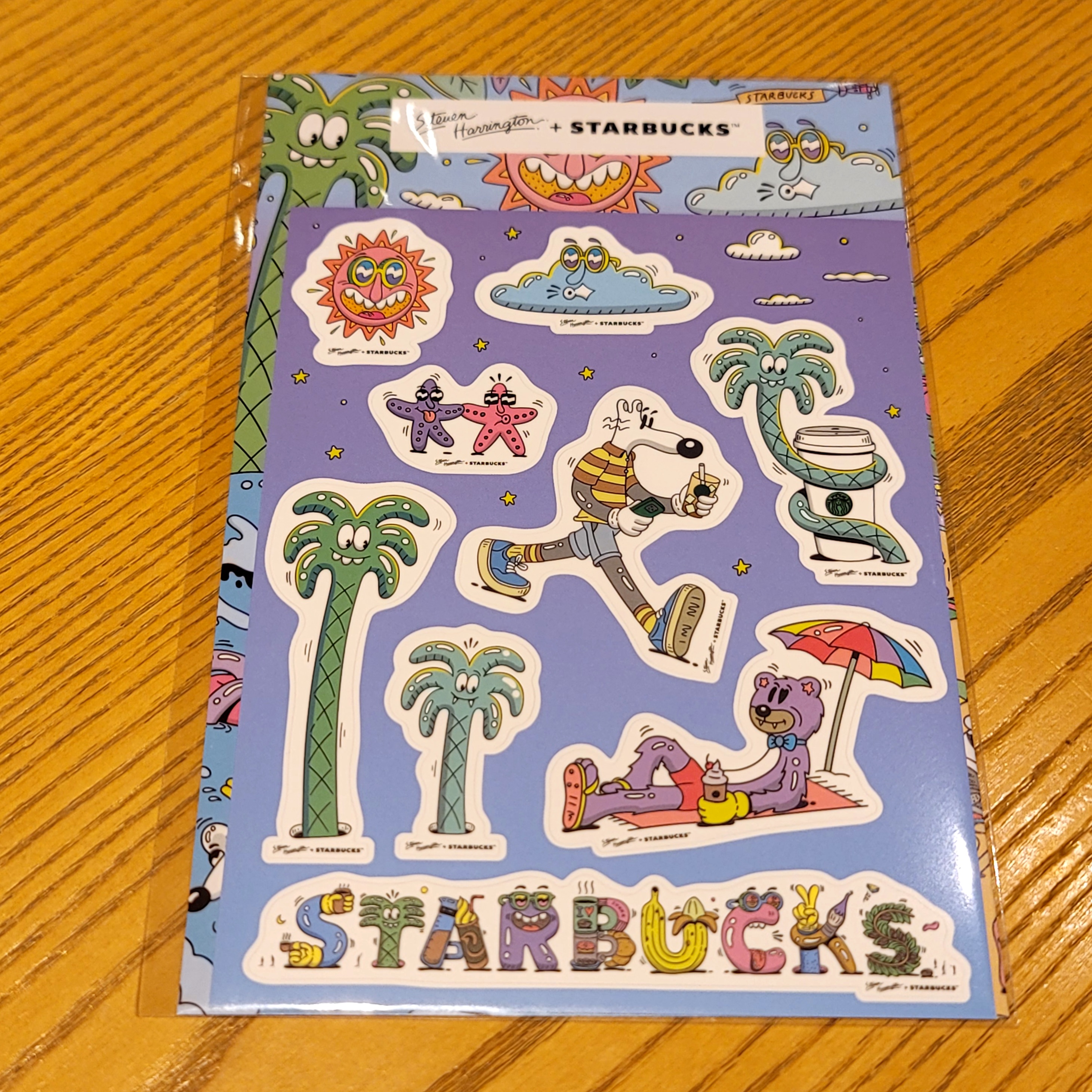 스타벅스 스티븐 해링턴 아트웍 스티커