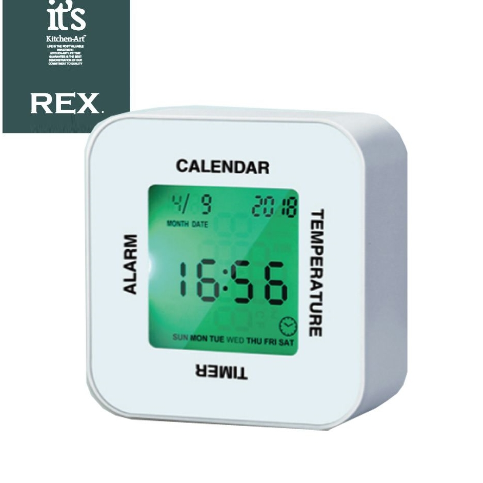 키친아트161 쉬운기능 달력 타이머 온도계 탁상시계