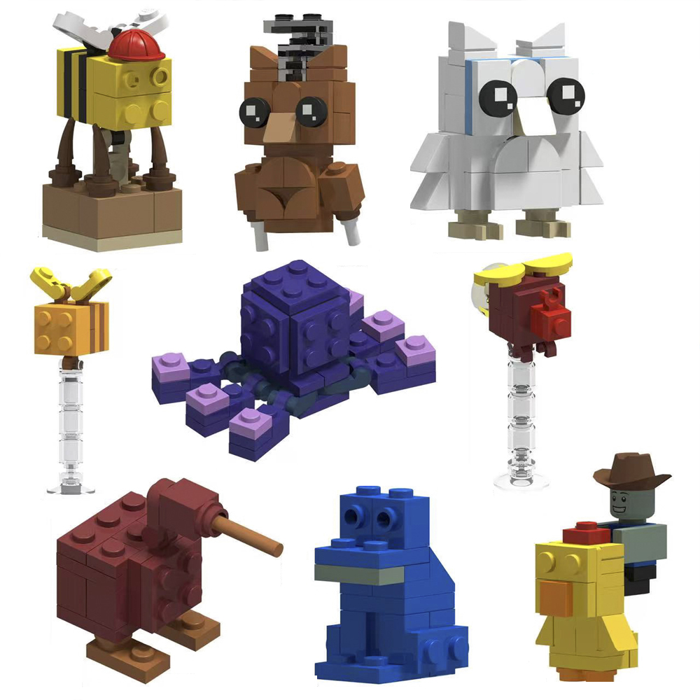 [해외]MOC Grow a Garden 그로우 어 가든 벌 키위새 등 9종 캐릭터 모형 200PCS+ 키덜트 호환 나노 블록 청년K쇼핑