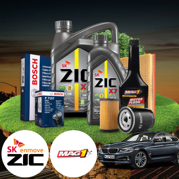 F34 3GT (13~20) 320d (B47) 디젤 엔진오일세트 지크 X7 5W30+MAG1 플러싱오일