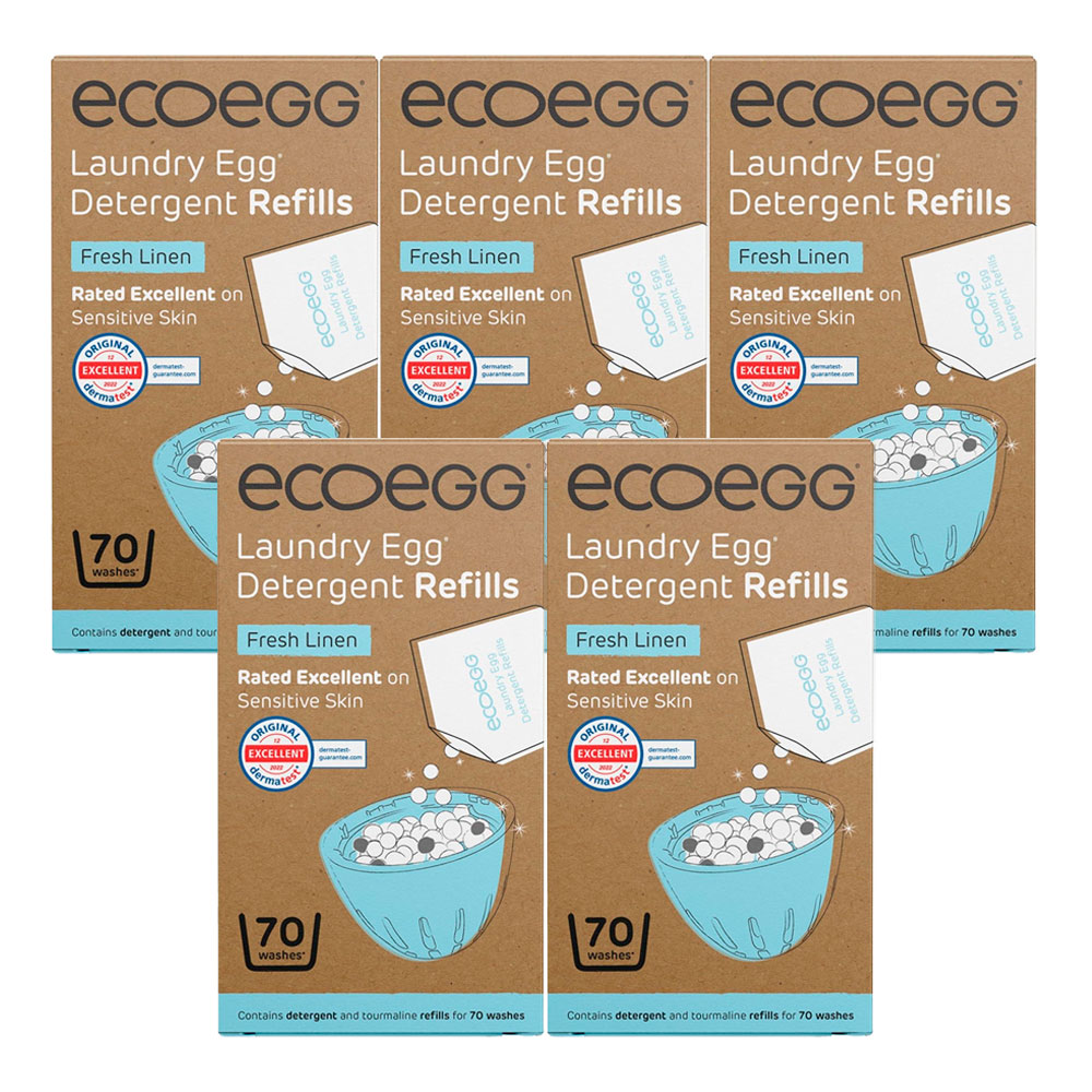 [해외]에코에그 세탁 리필 펠릿 세제 런드리 에그 Ecoegg 70워시 프레시 린넨 5팩