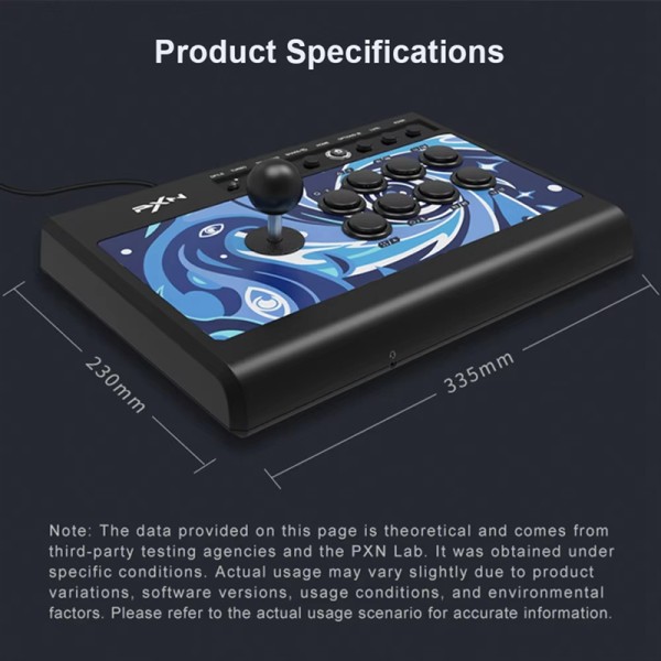 AS62 PXN-008 파이팅 조이스틱 아케이드 게임 컨트롤러 (PS4/PS3/One/닌텐도 스위치 킹 오브 파이터즈용)