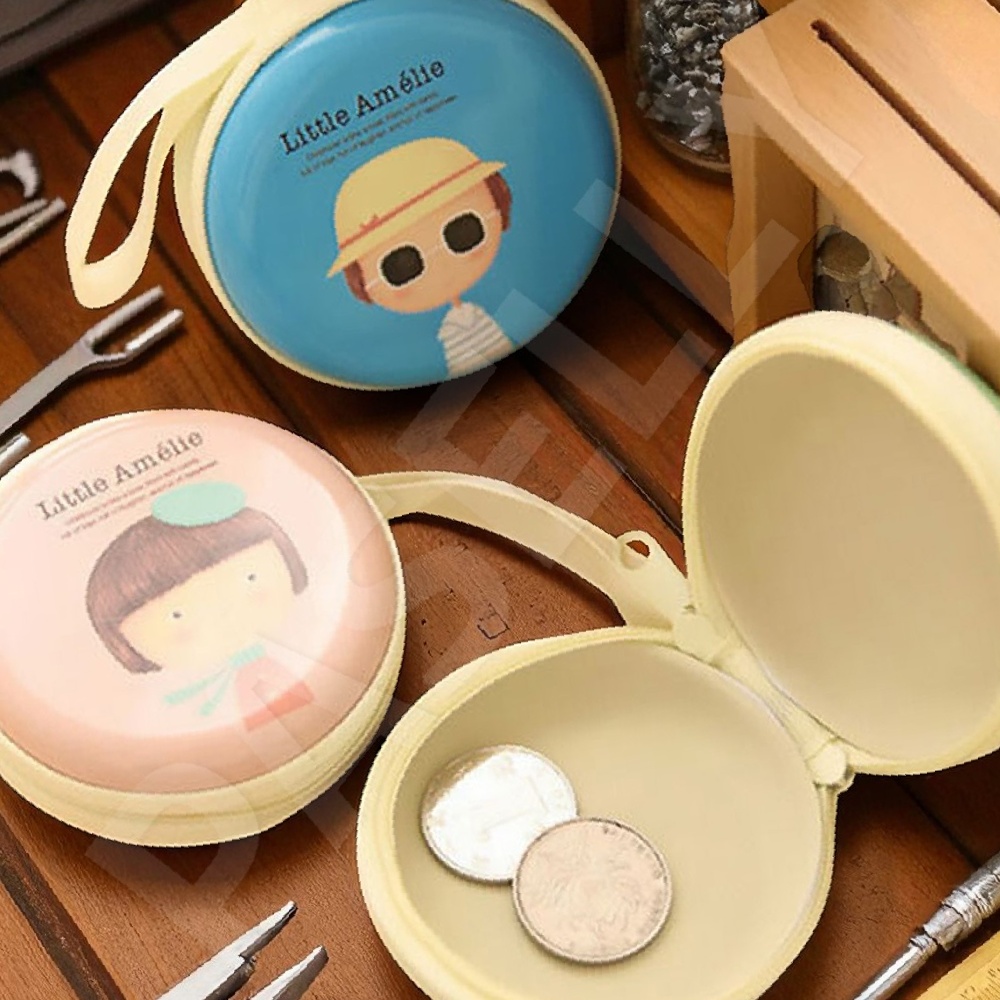 겨울이네 OEM 파샐리 소녀감성이어폰케이스 핸드백용이어폰보관함 원형