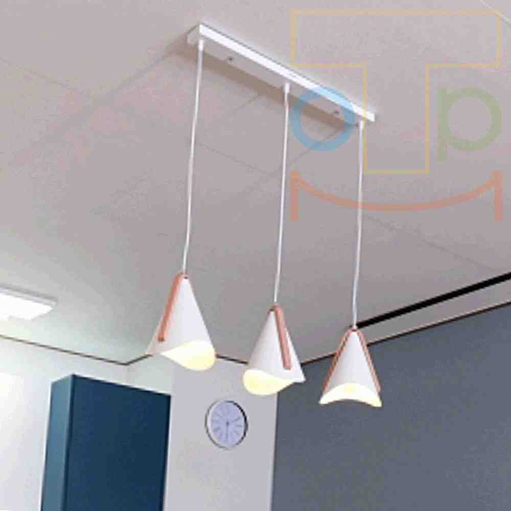 더굿샵협력사 탑몰 팬던트 3등 우드 흰색 식탁등조명 인테리어거실등 주방식탁조명