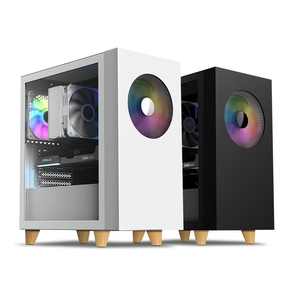 마이크로닉스 컴퓨터 케이스 WOOFER 우퍼 딥톤 미니타워 데스크탑 PC 화이트