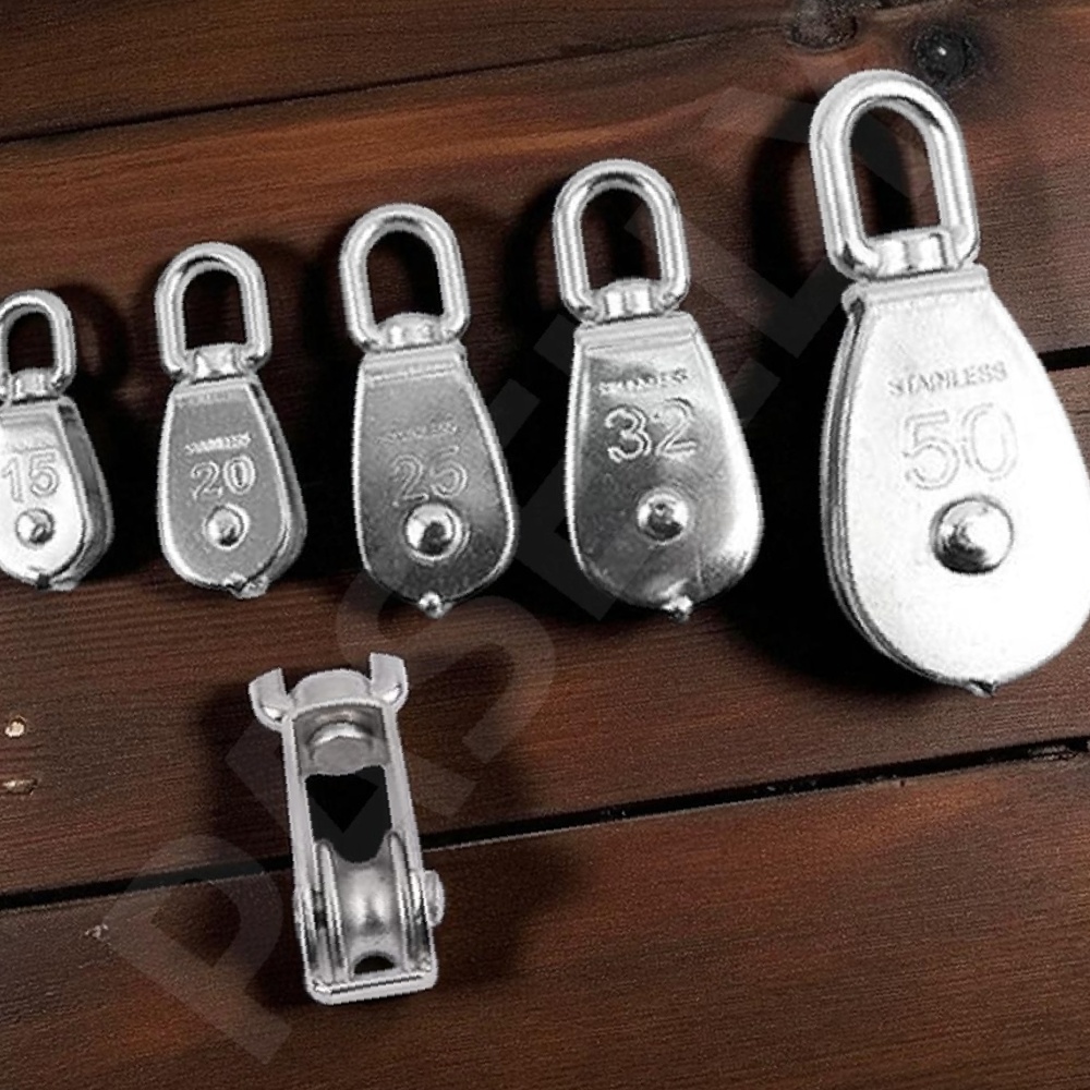 육해공스토어 협력사 작업효율향상도르래 고하중용도르래 SUS304 싱글 사이즈선택 M15