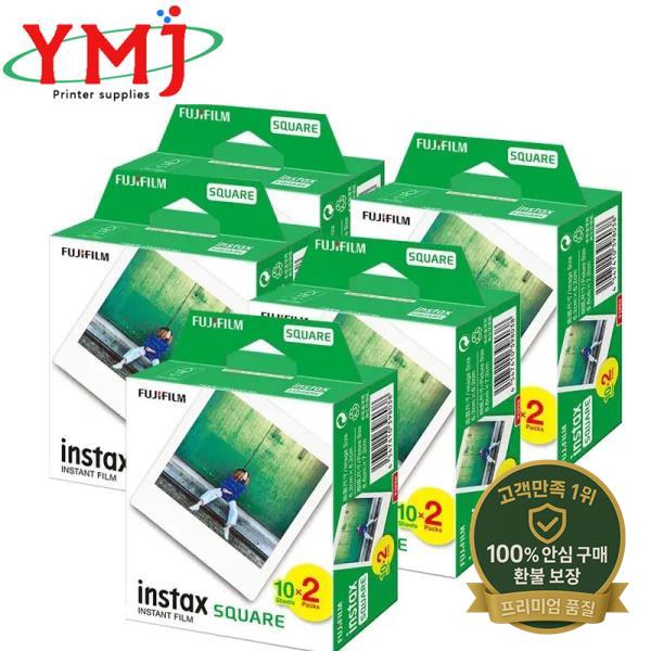 후지필름 인스탁스 스퀘어 화이트 엣지 블랙 인화지 SQ10 즉석 카메라 공유 SP-3 프린터용
