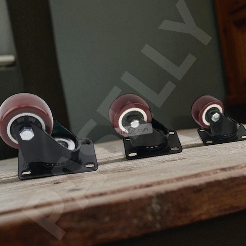 육해공스토어 협력사 산업용고강도바퀴 우레탄바퀴 회전 와인 사이즈선택 1.5인치 하중30kg