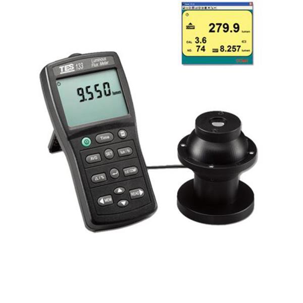 TES-133 휴대용 야광 플럭스 미터 라이트 테스터 정확하고 즉각적인 반응 범위 7000 루멘 RS232,4 자리 LCD 판독.