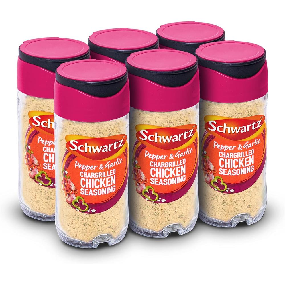 [해외]Schwartz 슈왈츠 페퍼 앤 갈릭 차그릴드 치킨 시즈닝 51g 6개