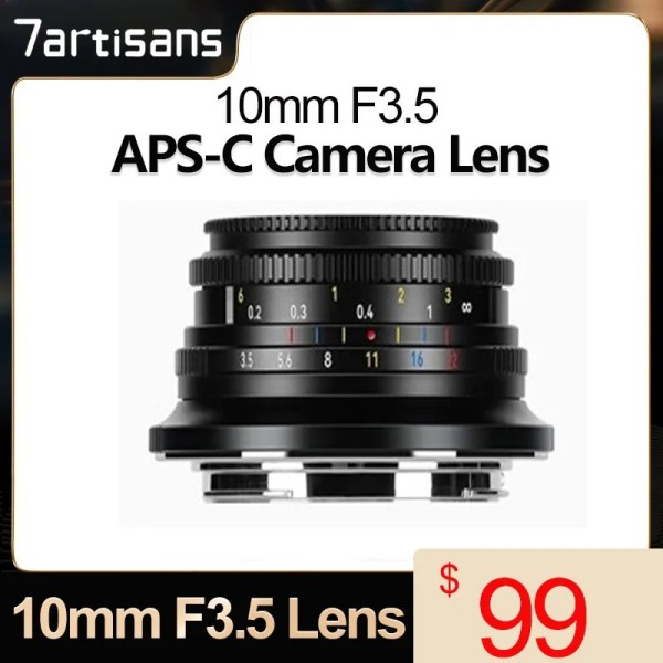 7artisans 10mm F3.5 APS-C 초광각 고정 초점 렌즈 (소니 E 후지필름 XF 니콘 마이크로 M4/3 마운트 카메라용)