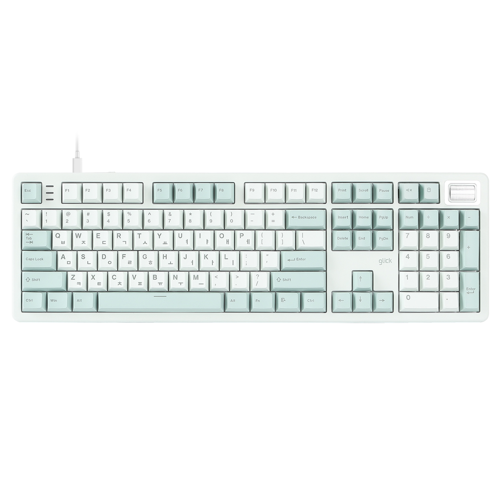 지클릭커 파도프로젝트 SPK107 8K 제주스위치 풀윤활 기계식 키보드 그린라이트 당근주황축 45g