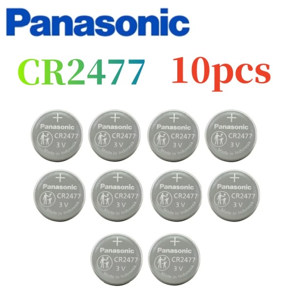 10pcs 파나소닉 CR2477 배터리 리튬 3V 계측기 수입 디지털 타이어 압력 모니터 지능형 화장실