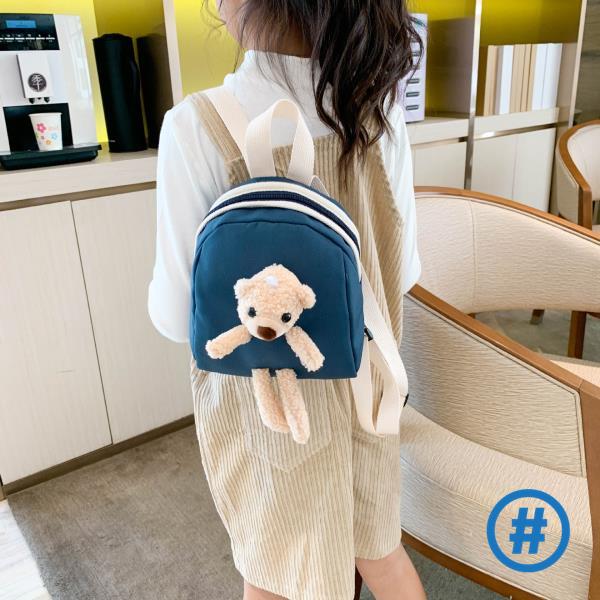 개인화 된 어린이 곰 배낭 만화 학교 가방 봉제 유아 소년과 소녀를위한 동물