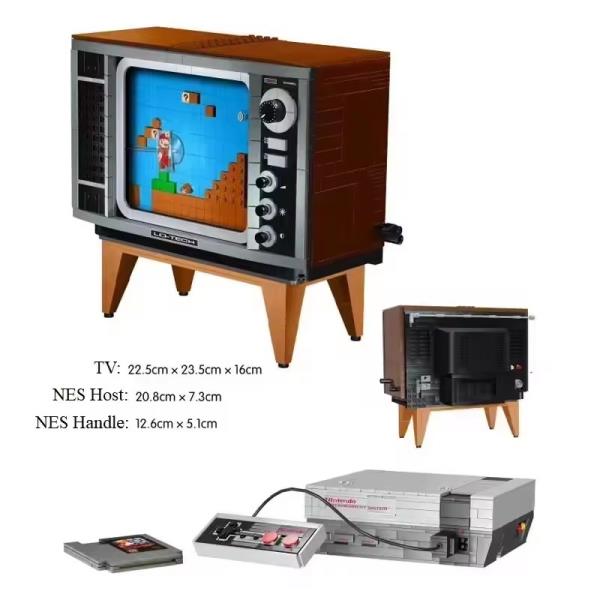 2938PCS 슈퍼 마리오 NES 닌텐도 엔터테인먼트 시스템 모델 호환 71374 TV 게임 콘솔 어린이 장난감 데스크탑 장식