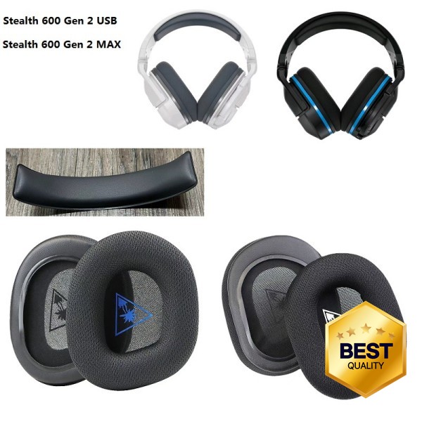 100% 호환 Turtle Beach Stealth 600 Gen 2 USB/MAX 헤드폰 교체용 이어 커버 쿠션 패드
