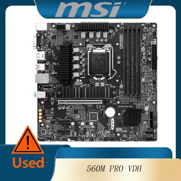 MSI B560M PRO-VDH (mATX, 11세대/10세대 인텔 코어, LGA 1200 소켓, DDR4, PCIe 4, CFX, M.2 슬롯, USB 3.2, 2.5G LAN