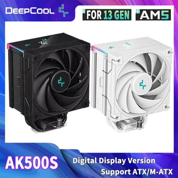 [해외]DeepCool AK500S 디지털 디스플레이 CPU 쿨러 5 히트 파이프 TDP 240W 냉각 ATX PC 라디에이터 LGA1700/1200 115X AM4 AM5