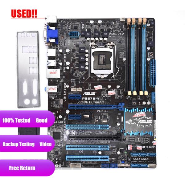 Asus P8B75-V 데스크탑 마더보드 인텔 B75 소켓 LGA 1155 i3 i5 i7 DDR3 32G SATA3 USB3.0