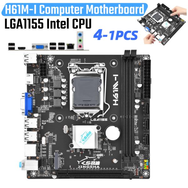 H61M-I 미니 ITX 마더보드 LGA 1155 데스크탑 마더보드(올솔리드 커패시터 포함) DDR3 듀얼 채널 16GB M.2 NVME(사무실용)