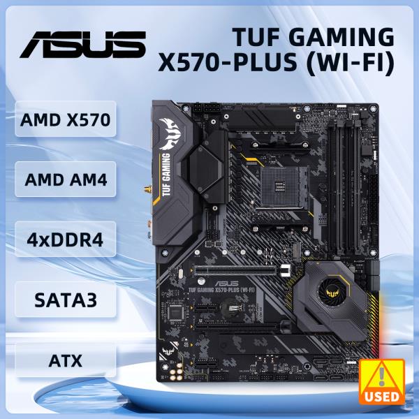 ASUS TUF GAMING X570-PLUS(WIFI) 마더보드 AMD X570 지원 Ryzen 5600 3 4300G 5300GE CPU 소켓 AM4 128G 4×DDR4 M.