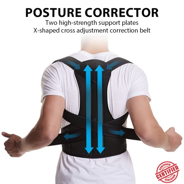 척추 측만증 개선을 위한 어깨 자세 지지대 등 버팀대 교정기 남녀 공용 허리 벨트
