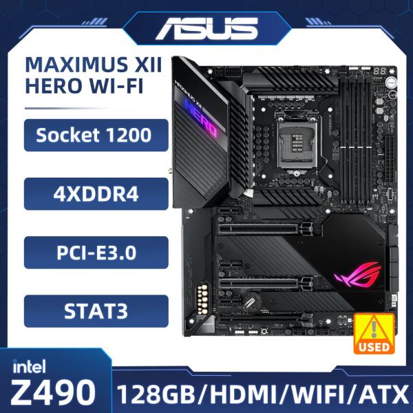 [해외]ASUS ROG MAXIMUS XII HERO(WI-FI) 마더보드 Intel Z490 LGA 1200 DDR4 128GB 지원 코어 i3-10300 i5-10400F i5