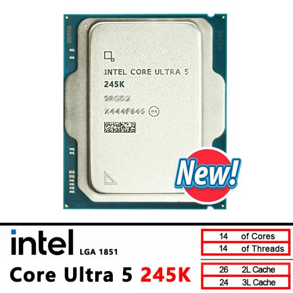 [해외]인텔 코어 울트라 5 245K 울트라 200 시리즈 CPU 4.6GHz 14코어 14스레드 그래픽 카드 통합 LGA 1851 신제품