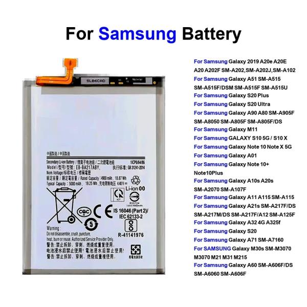 삼성 호환 갤럭시 S10 S20 울트라 A90 A80 A71 A60 A51 A31 A20e 노트 10/10+ M30s M11 배터리