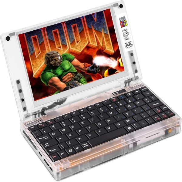 레트로 Pocket8086 CPU PC-XT 노트북 컴퓨터 MS-DOS 시스템 Windows 3.0 8088 512M와 호환되는 6.0인치 미니