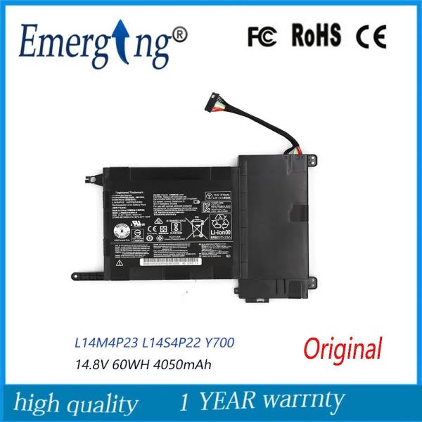 Lenovo IdeaPad Y700 Y700-17iSK 5B10H22084 L14S4P22 용 정품 노트북 배터리, 14.8V, 60WH, 4050mAh, L14M4P23, 신제품