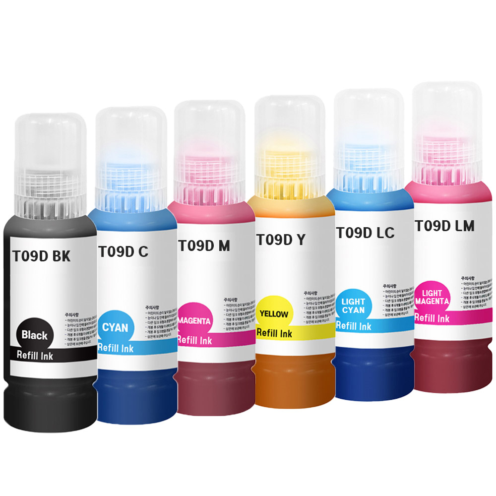 호환 엡손057 무한 리필 잉크 T09D ecotank L8050 L18050 6색세트