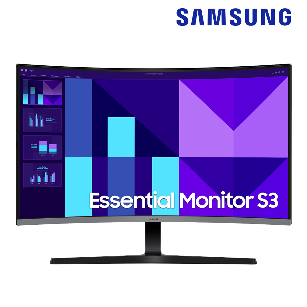 삼성전자 삼성 68.6cm(27인치) 컴퓨터 사무용 가정용 커브드 모니터 S27D390GA