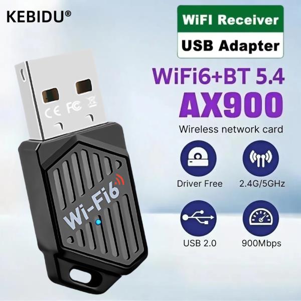 블루투스 5.4 미니 USB 송신기 수신기 AX900 Wifi 6 어댑터 2 in1 네트워크 카드 동글 PC 마우스 키보드 TV 헤드폰