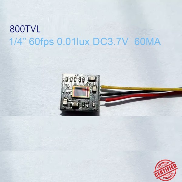60fps 800TVL CVBS 카메라 모듈 0.01Lux 흑백 DIY 드론 FPV UAV 로봇 비디오 모니터 1212mm