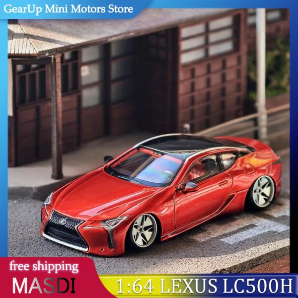 Masdi 1:64 Lexus LC500h & 프리미엄 합금 모델 세트 - 자동차 매니아를 위한  박스 수집용 장난감이 포함된 눈부 다이캐스트