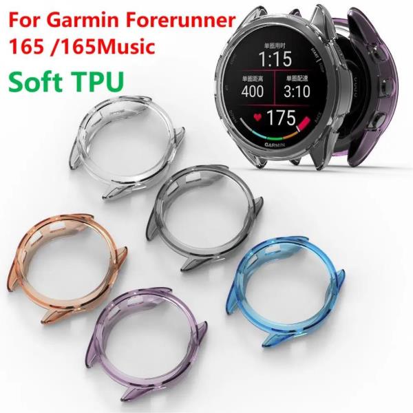 Garmin Forerunner 165 음악 Samrt 시계 스트랩 TPU 커버 범퍼 액세서리 용 보호 케이스