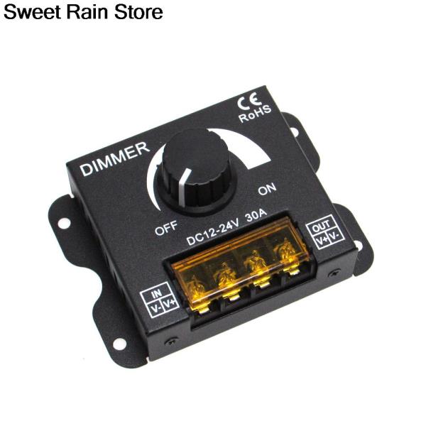 DC 12V Sakelar Peredup LED 30A 레귤레이터 Voltase Pengendali Dapat untuk Lampu 스트립