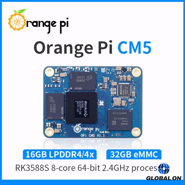 오렌지 파이 CM5 BLE 컴퓨팅 모듈 5 16GB RAM 개발 보드 RK3588S LPDDR4/4X Emmc 22.5G 이더넷 WiFi-5 + BT5.0