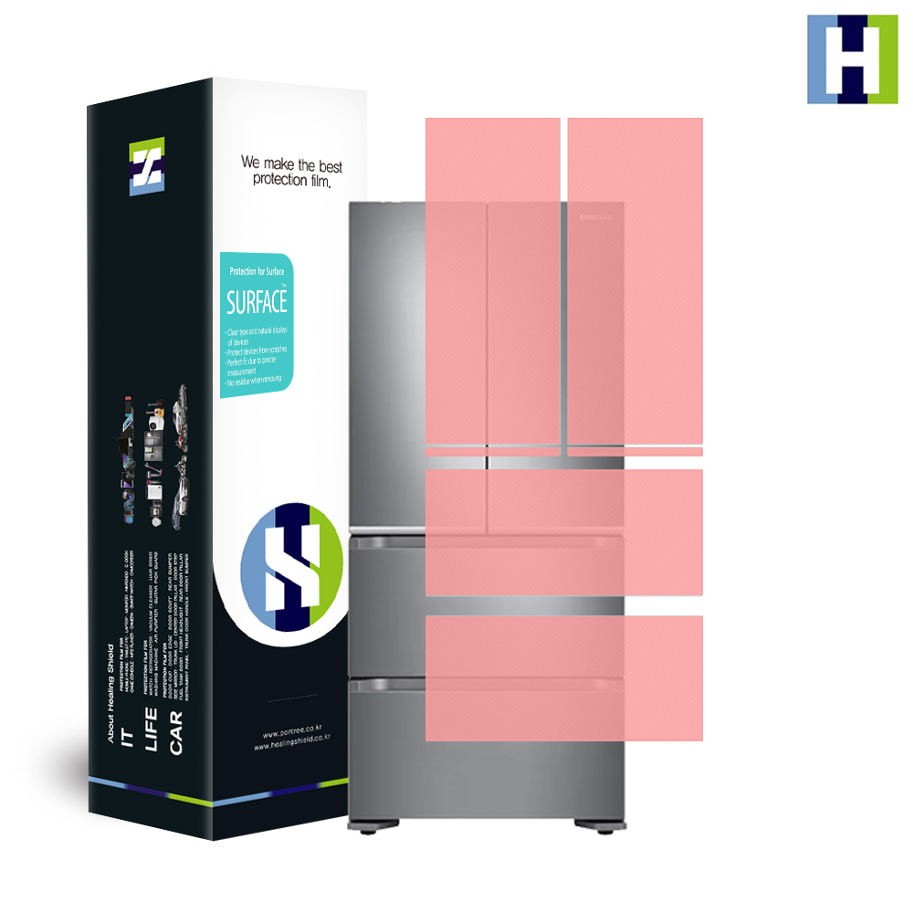 삼성 김치냉장고 RQ48N9132S8 무광 외부보호필름 세트