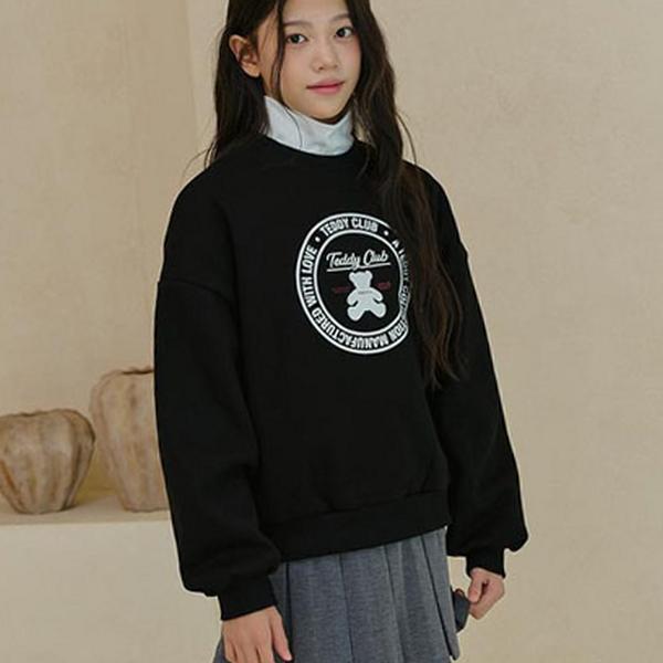 여아 키즈 남아 주니어 테 디클럽특양면코지 스웻셔츠
