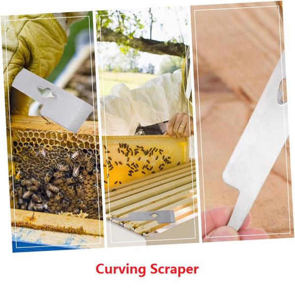 2개입 벌집 스크레이퍼 도구 개봉기 프레임 리프터 곡선형 양봉 장비