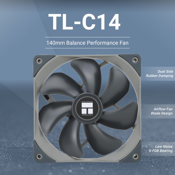 hermalright 140mm 케이스 팬 TL-C14/C14C/C14C-S/C14CW/C14CW-S CPU 쿨링 ARGB 밸런스 퍼포먼스