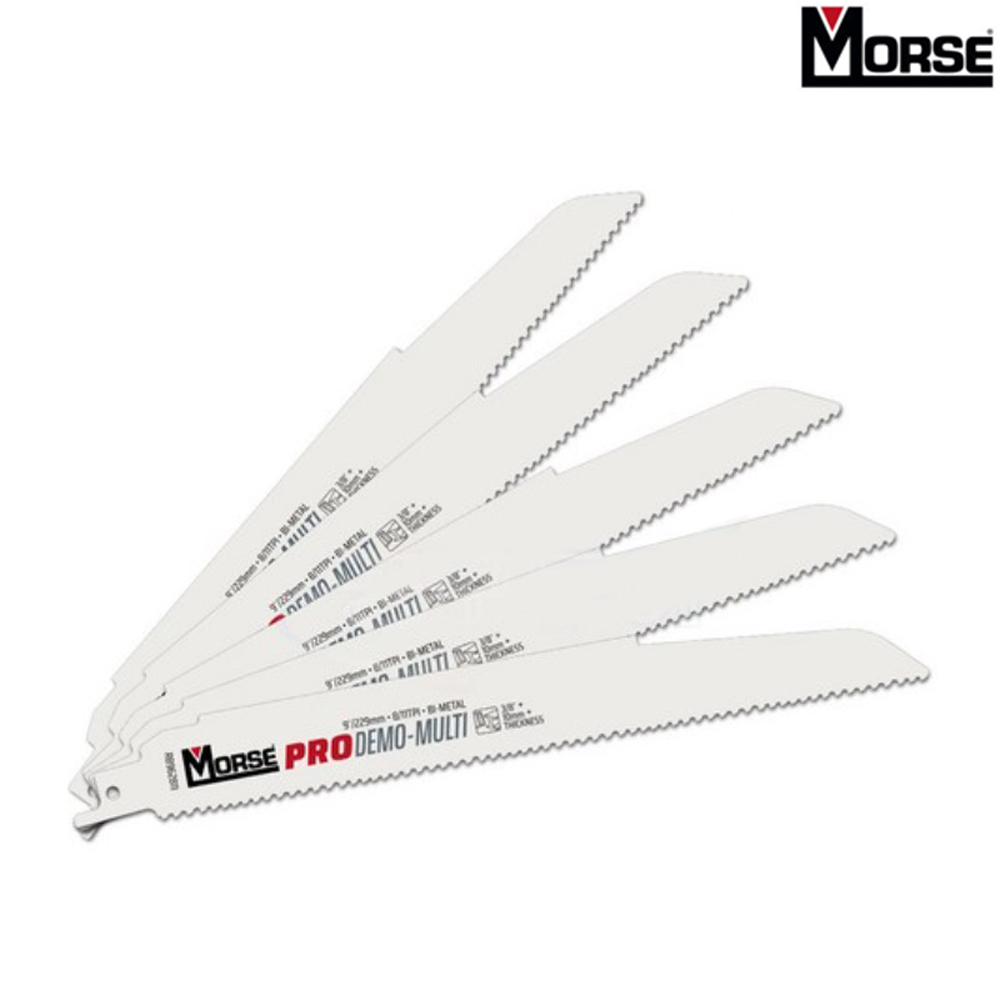 MORSE CUTTING TOOLS 모르스 프로 데모 멀티 컷소날 229mm 5개입 목재 목재용 금속 금속용 컷쇼날 절단날