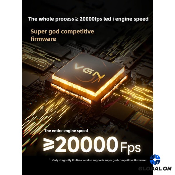 VGN Dragonfly F2 ProMax/Ultra Esports 게이밍 마우스 42000DPI 0.125ms Csgo 지연율 유무선 듀얼 8K 3모드 PAW3395/3950