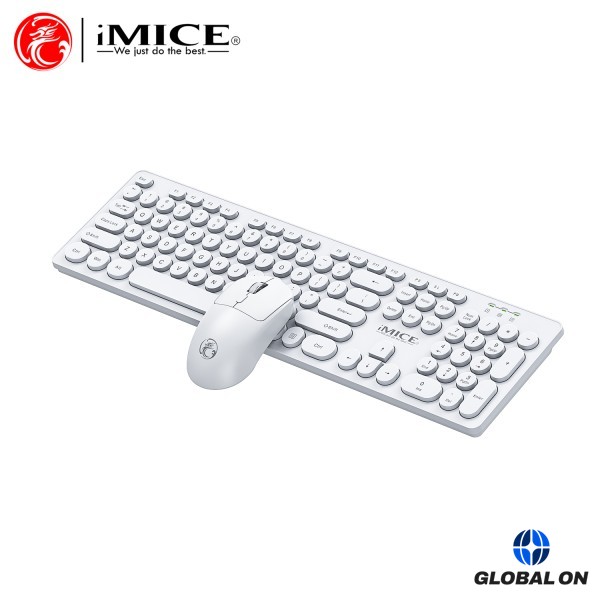 2.4G 무선 키보드 마우스 콤보 배터리 구동(비리튬) 사무실 가정용 인체공학적 조용한 키 검정색 흰색 색상