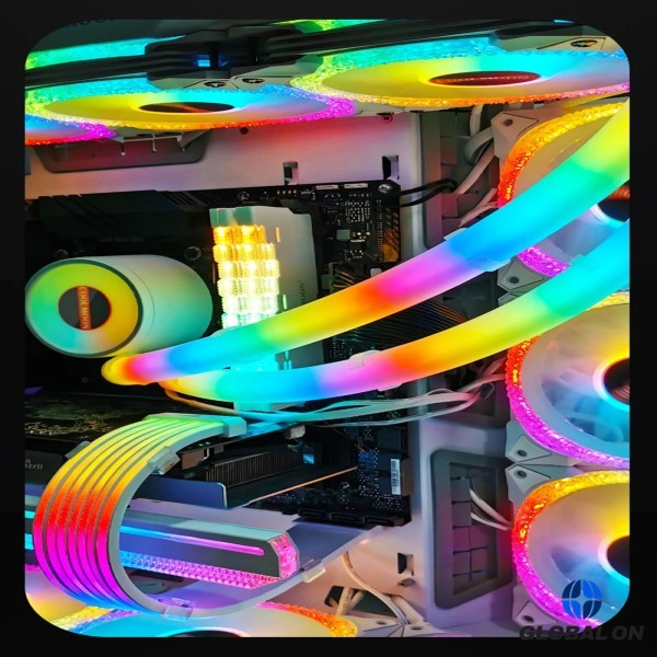 워터쿨러 소프트 튜브 ARGB 베스트 5V 3핀 유체 DIY 쿨링 액세서리 수냉 LED 라이트 램프 커버 호스