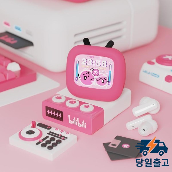 Bilibili 큐브 페이스 B 스테이션 빅 멤버 LCD 터치 스크린 실제 무선 헤드폰 상자 세트