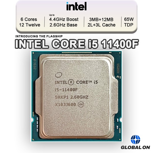 Intel Core i5-11400F 새로운 i5 2.6 GHz 6코어 12스레드 CPU 프로세서 L3=12M 65W LGA 없음)